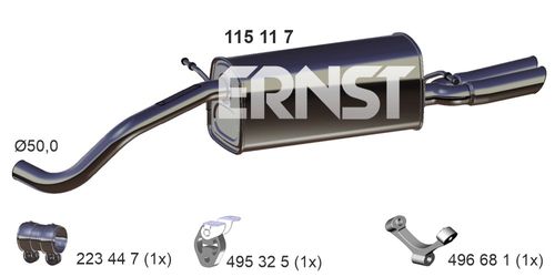 Produktbild für Endschalldämpfer