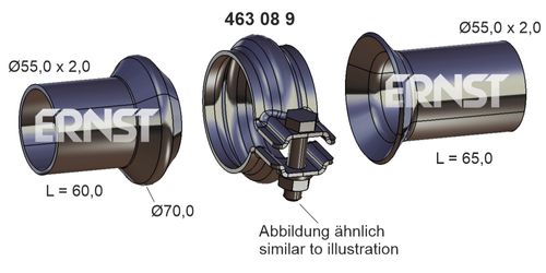 Produktbild für Reparatursatz, Abgasrohr