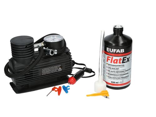 Produktbild für Reifenreparaturset inkl. Kompressor