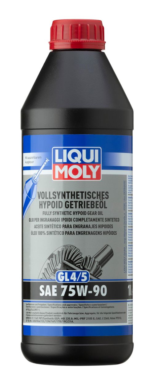 Produktbild für Vollsynthetisches Hypoid Getriebeöl (GL4/5) 75W-90 [1L] 
