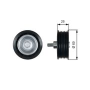 Umlenk-/Führungsrolle, Keilrippenriemen DriveAlign® CITROËN C25