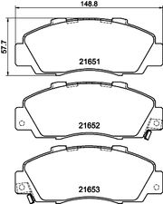 Bremsbelagsatz, Scheibenbremse HONDA PRELUDE