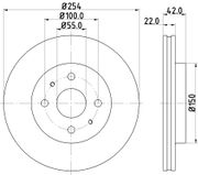 Bremsscheibe PRO DAIHATSU MATERIA