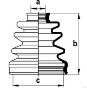 Faltenbalgsatz, Antriebswelle HONDA LOGO