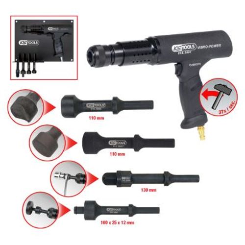 Produktbild für Vibro-Impact Druckluft-Meißelhammer-Satz, 6-tlg