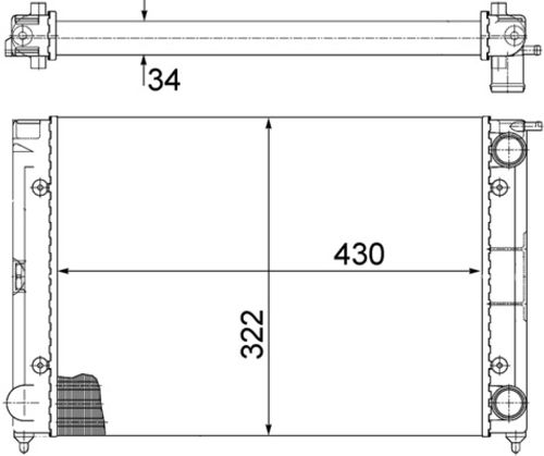 Produktbild für Kühler, Motorkühlung