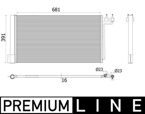 Produktbild für Kondensator, Klimaanlage BEHR HELLA SERVICE *** PREMIUM LINE ***
