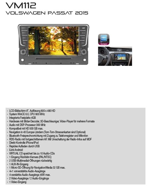 Produktbild für Media station 8' Navigation DVD