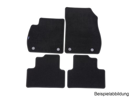 Produktbild für Fußmatte, Fußmattensatz velour - schwarz
