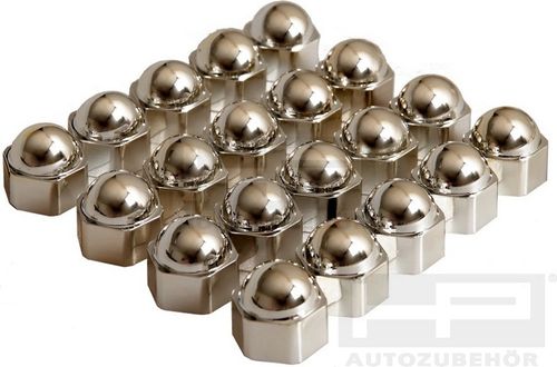 Produktbild für Radblenden Rallye-Caps Chrom 17mm, 20 Stück