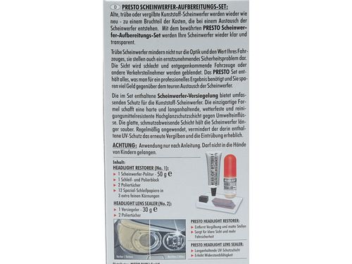 Produktbild für Scheinwerfer Aufbereitungs-Set