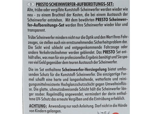 Produktbild für Scheinwerfer Aufbereitungs-Set