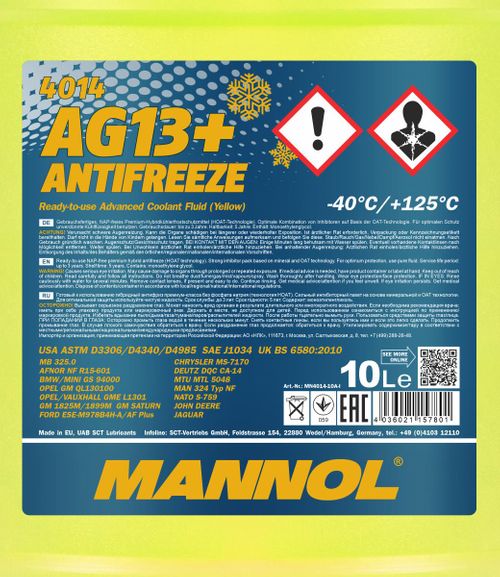 Produktbild für Mannol Antifreeze AG13+ (-40) Advanced [10L] 