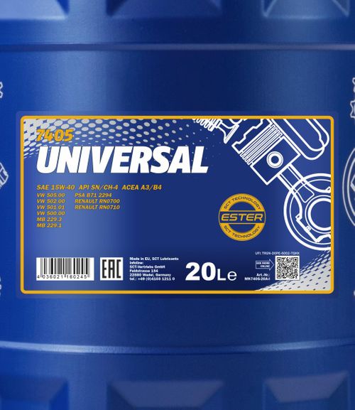 Produktbild für Mannol Universal 15W-40 [20L] 