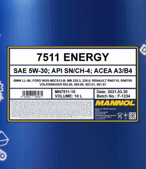 Produktbild für Mannol Energy 5W-30 [10L] 