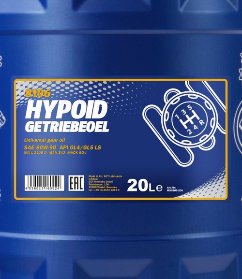Produktbild für Mannol Hypoid 80W-90 GL-5 LS [20L] 