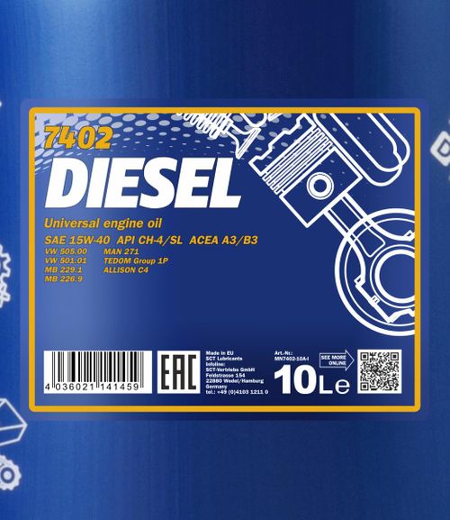 Produktbild für Mannol Diesel 15W-40 [10L] 