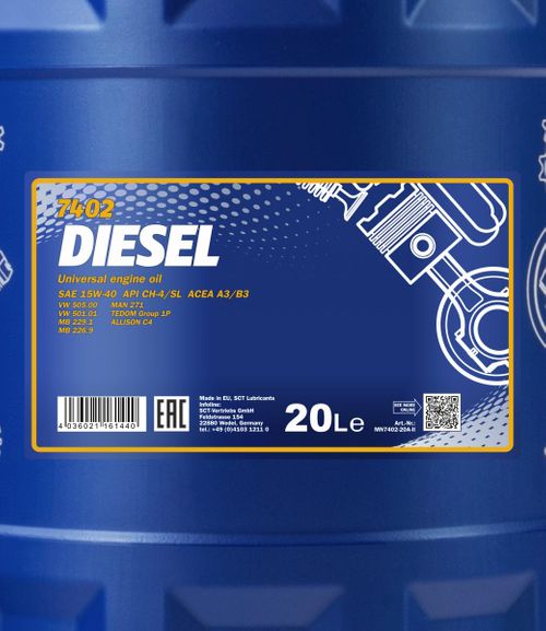 Produktbild für Mannol Diesel 15W-40 [20L] 