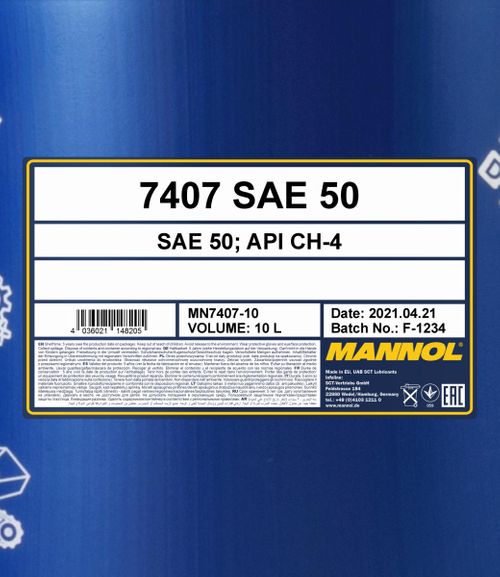 Produktbild für Mannol SAE 50 [10L] 