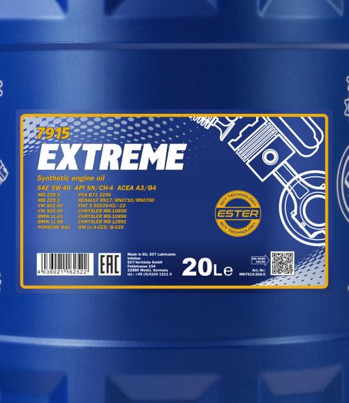 Produktbild für Mannol Extreme 5W-40 [20L] 