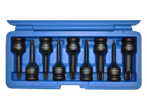 Produktbild für IMPACT-Schraubendreheinsätze, 1/2', Vielzahn, 9-tlg.