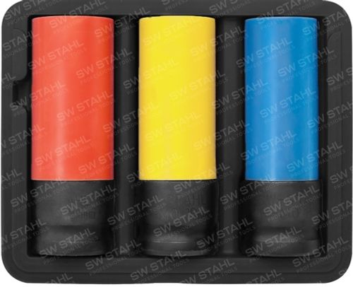 Produktbild für Radmutterneinsätze, 1/2', 17, 19, 21 mm, 3-teilig