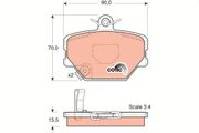 Bremsbelagsatz, Scheibenbremse SMART FORTWO