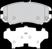 Bremsbelagsatz, Scheibenbremse HYUNDAI i20